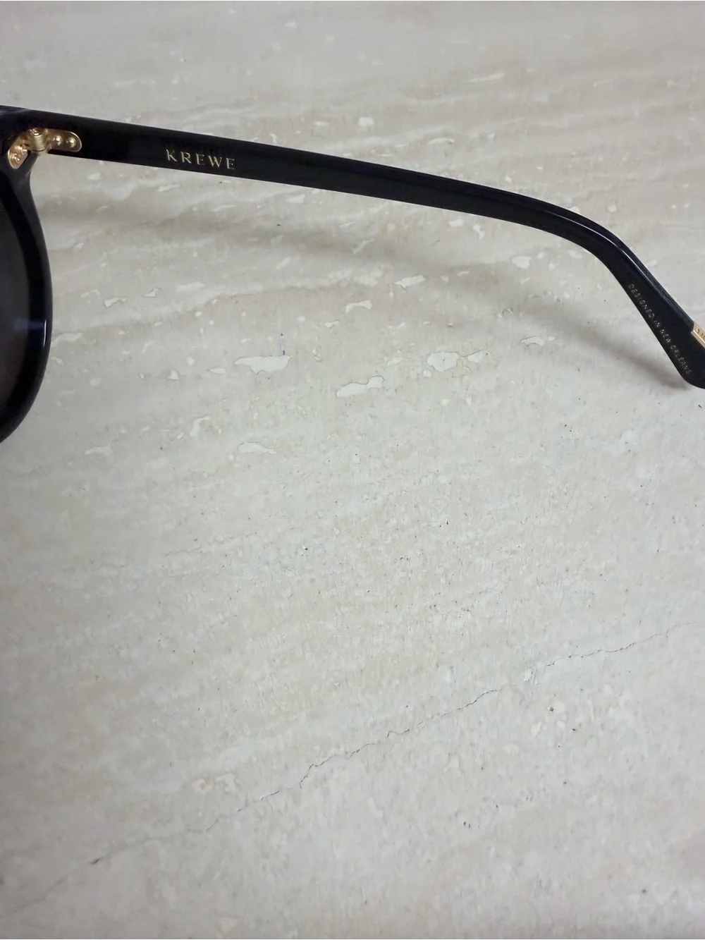 Krewe STL Nylon Black + Shadow 24K Polarized Sunglasses